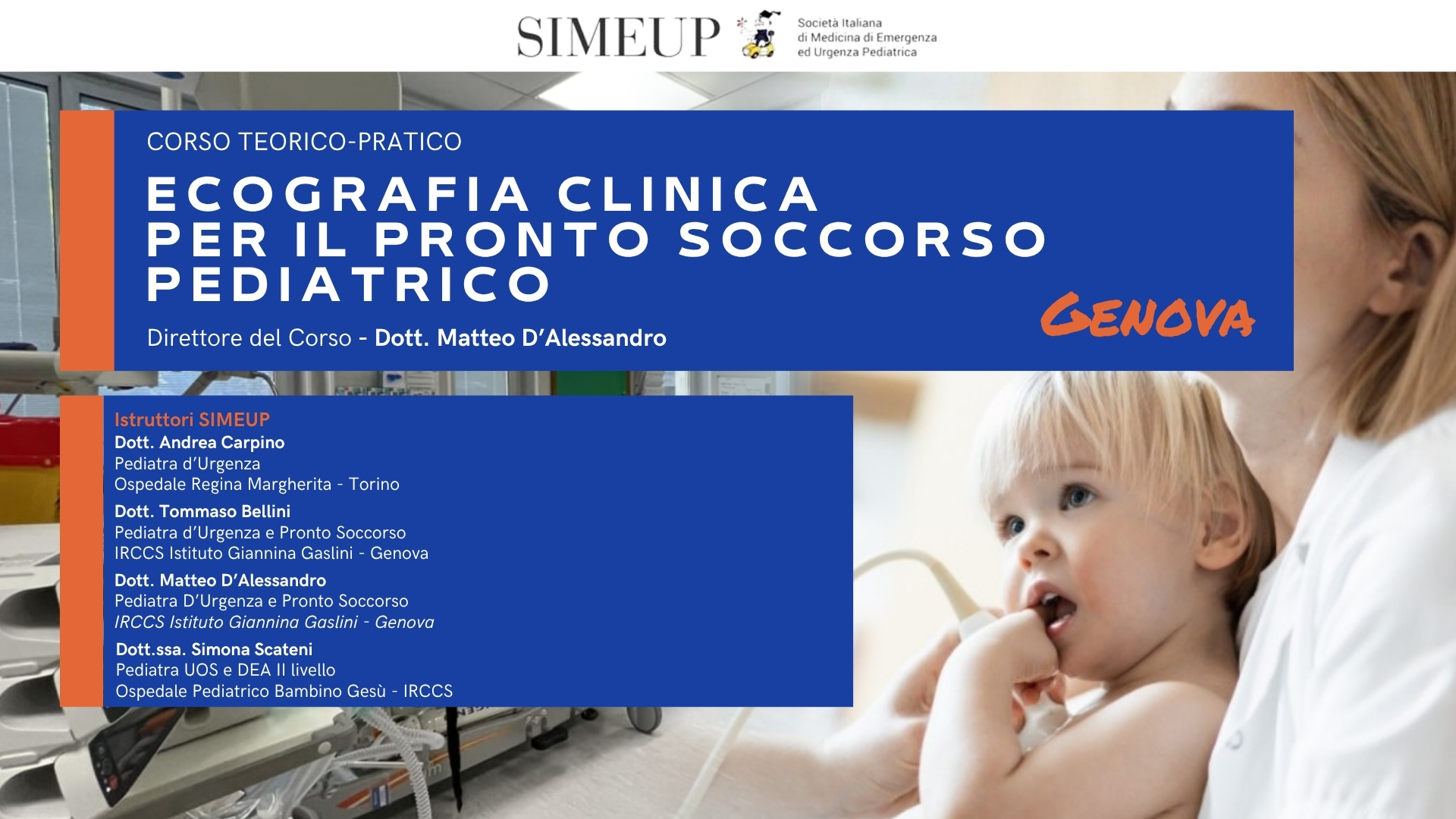 Ecografia Clinica per il Pronto Soccorso Pediatrico - Genova