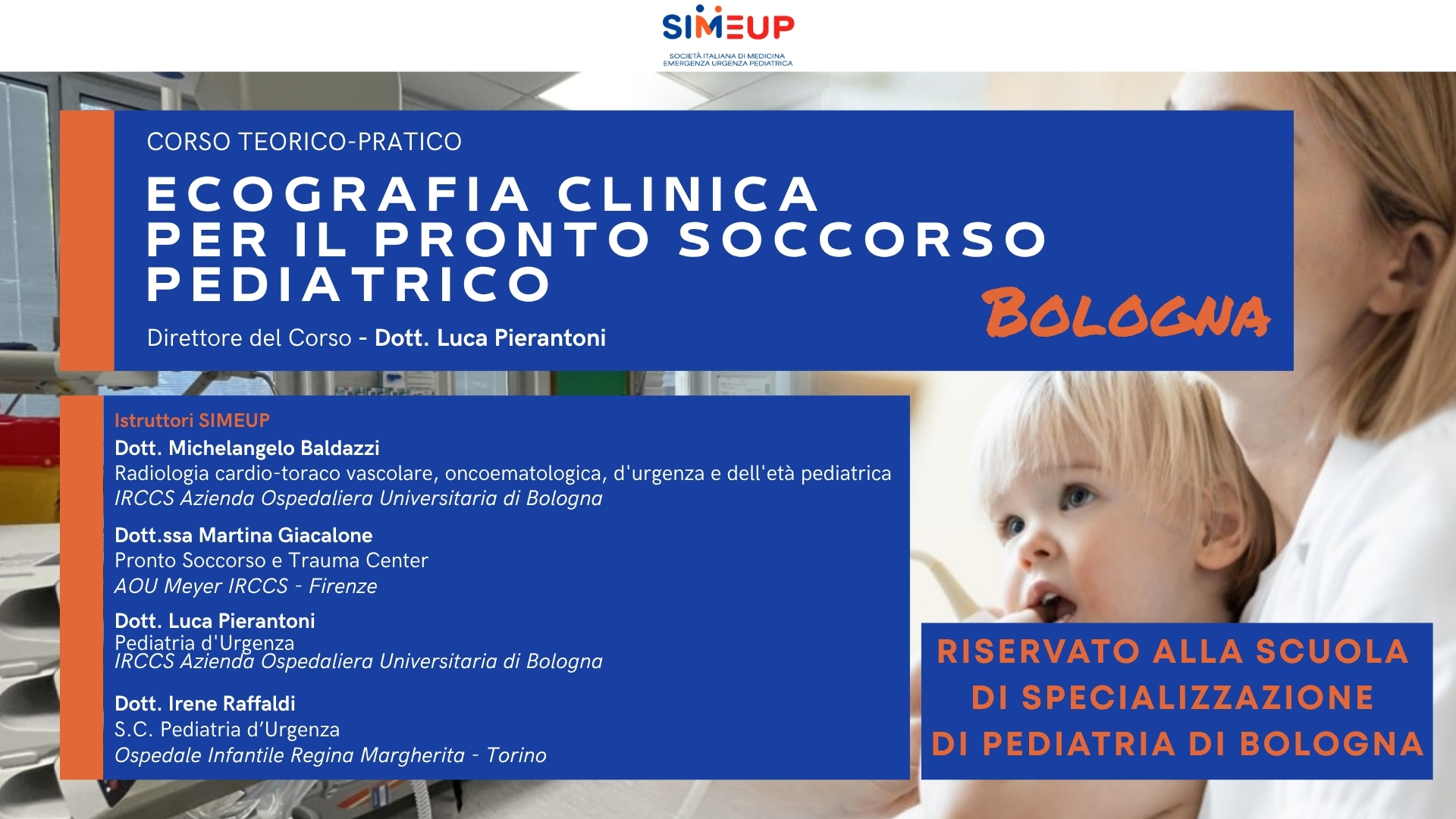 Ecografia Clinica per il Pronto Soccorso Pediatrico - Bologna 